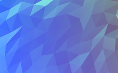 Abstract triangle geometrical blue background. Geometric origami style with gradient. 3D illustration