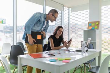 business people in the office working