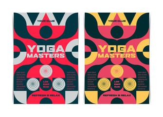 Yoga Event Poster template. Vector illustration.