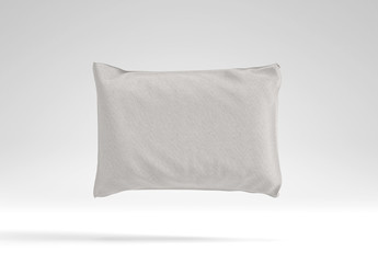 Rectangular pillow mock-up on white background. 3D render.