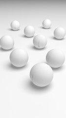 White abstract background. Lowpoly backdrop. Crumpled paper. 3D illustration