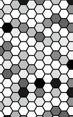 White honeycomb with a gradient color. Isometric geometry. 3D illustration