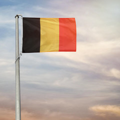 Belgian flag in the sky