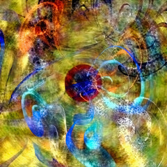 Modern abstract painting. 3D rendering