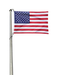 Obraz premium american flag on white background