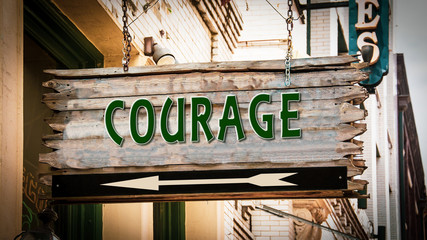 Street Sign to Courage
