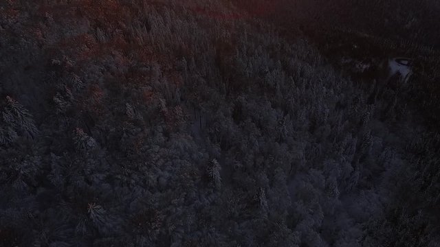 couch&eacute; de soleil sur les Vosges en hiver