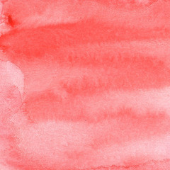 Illustration watercolor abstract stain smooth gradient transition from red, pink, vinous, coral.