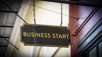 Street Sign BUSINESS START