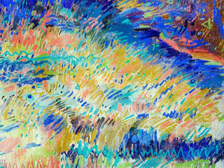 Mental health concept background in trendy hand-drawn style with textures of expressionism painting elements. Mental illness concept and psychological wellness, banner for psychologist cabinet.