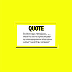 Obraz premium Illustration vector: typography design. Remark quote text box poster template concept. Blank empty frame citation. Quotation paragraph symbol icon. Double bracket comma mark. Bubble dialogue banner.