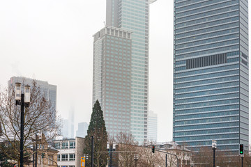 Frankfurt, Germany - January 22, 2019: Commercial finance building in Frankfurt, Germany.