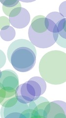 Multicolored translucent circles on a white background. 3D illustration