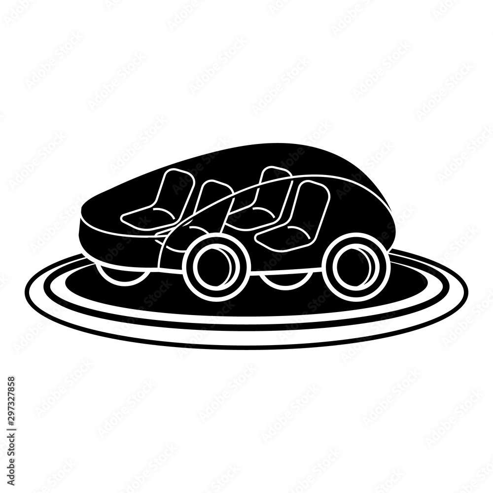 Poster concept driverless car icon. simple illustration of concept driverless car vector icon for web desig