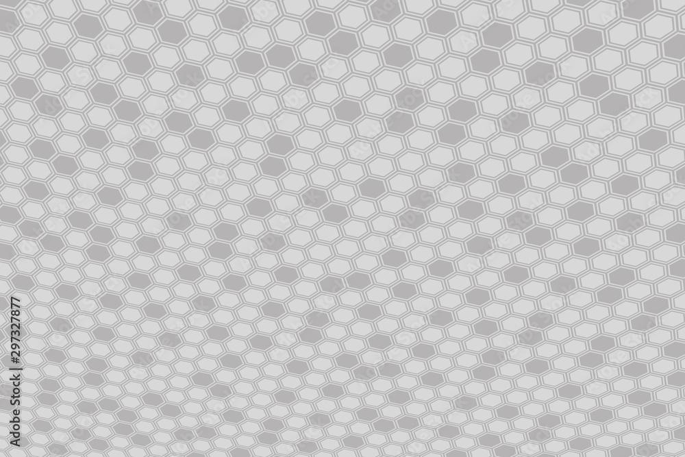 Poster abstract gray hexagonal background. hexagonal cell texture.