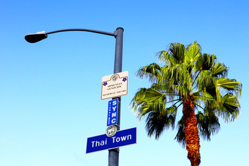 Thai Town in the East Hollywood neighborhood of Los Angeles, California