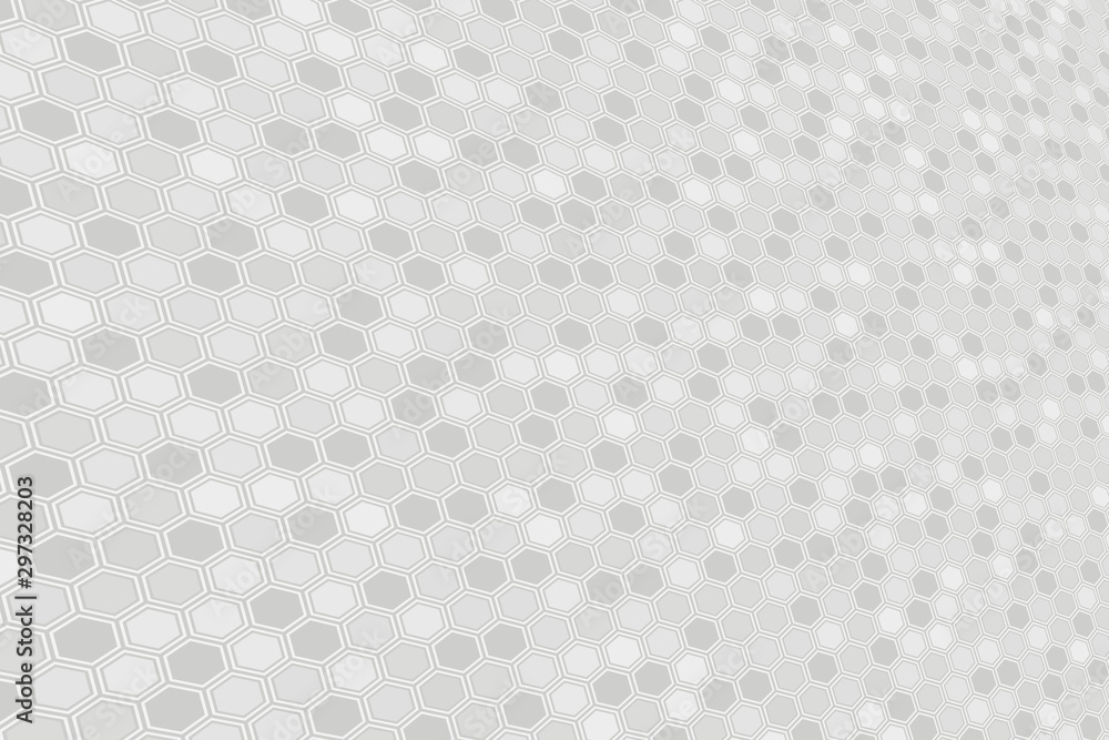 Poster abstract gray hexagonal background. hexagonal cell texture.