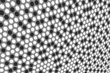 Abstract gray hexagonal background. Hexagonal cell texture.