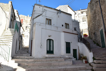 Typical architecture in Monte Sant' Angelo in the south of Italy