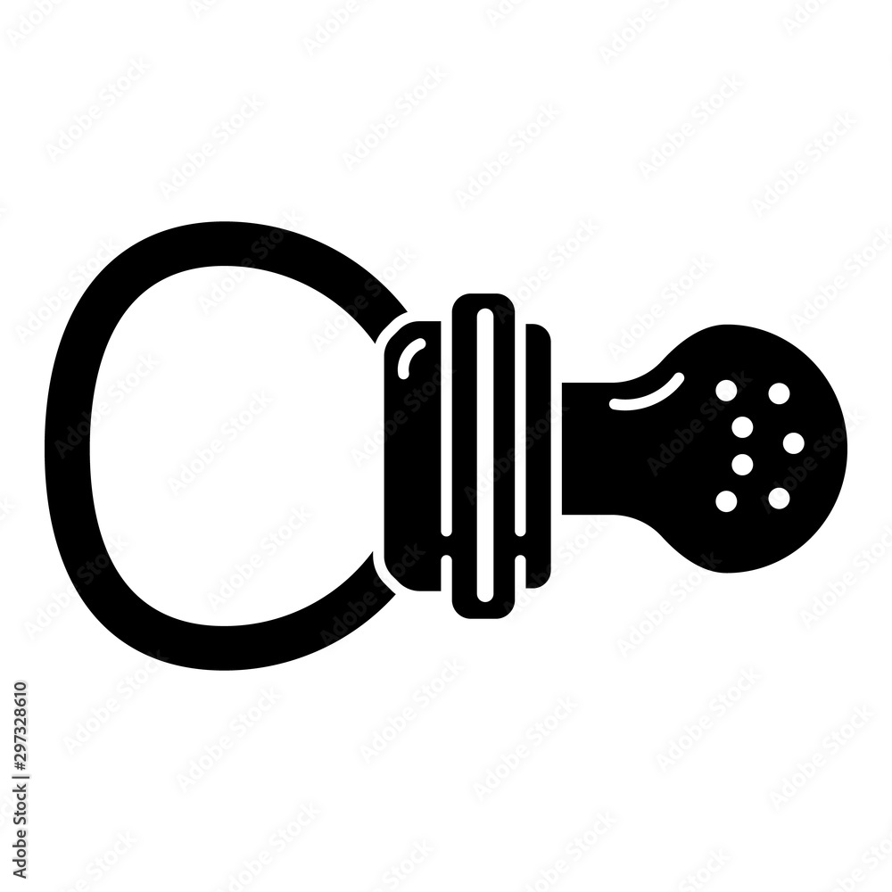Poster rubber pacifier icon. simple illustration of rubber pacifier vector icon for web design isolated on 