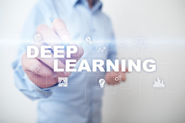 Deep machine learning, artificial intelligence in smart factory or technology solution.