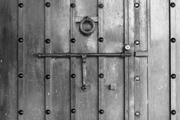 Fototapeta premium Old handles in old Moroccan city