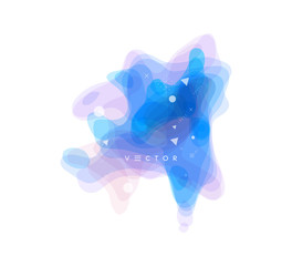 Splashes of paint. Abstract background. Template for poster, flyer, banner or book cover. 3d vector illustration with dynamic effect.