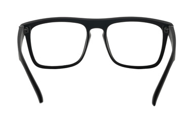 glasses in black frame