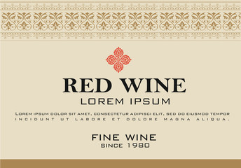 RED WINE LABEL AMARONE VALPOLICELLA MONTEPULCIANO MONTALCINO
