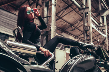 exhibition hall in a modern motorcycle salon