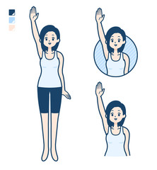 simple tank top woman_raise-hand