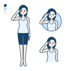 simple tank top woman_salute
