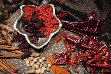 spices herbs seasoning condiment. food ingredient cuisine