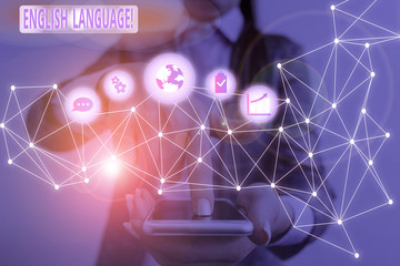 Handwriting text English Language. Conceptual photo third spoken native lang in world after Chinese...