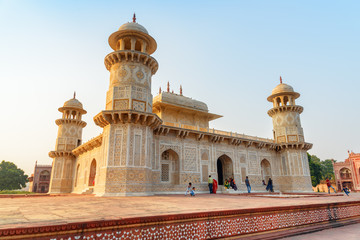 Fototapeta na wymiar Wonderful view of the Tomb of Itimad-ud-Daulah (Baby Taj)