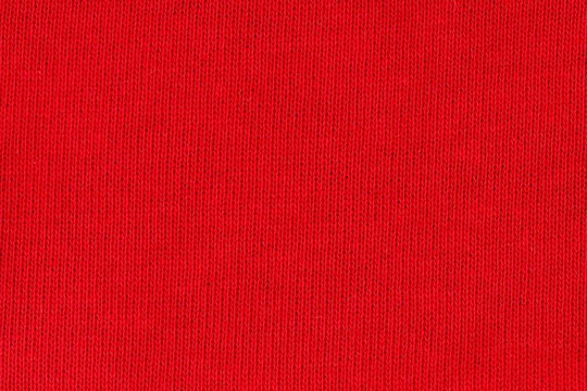 Texture Of Red Textile Fabric Material With Pattern Background