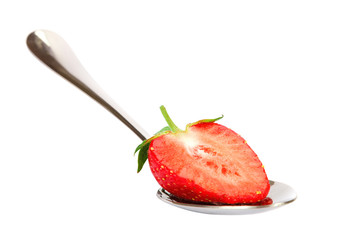 Fresh strawberries isolated on a white background