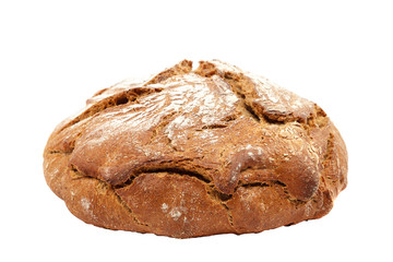 Fresh bread isolated on white background.