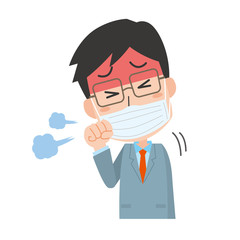 男性　風邪　せき　咳　ウィルス