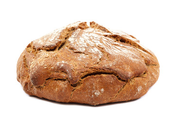 Fresh bread isolated on white background.