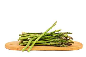 Fresh asparagus isolated on a white background