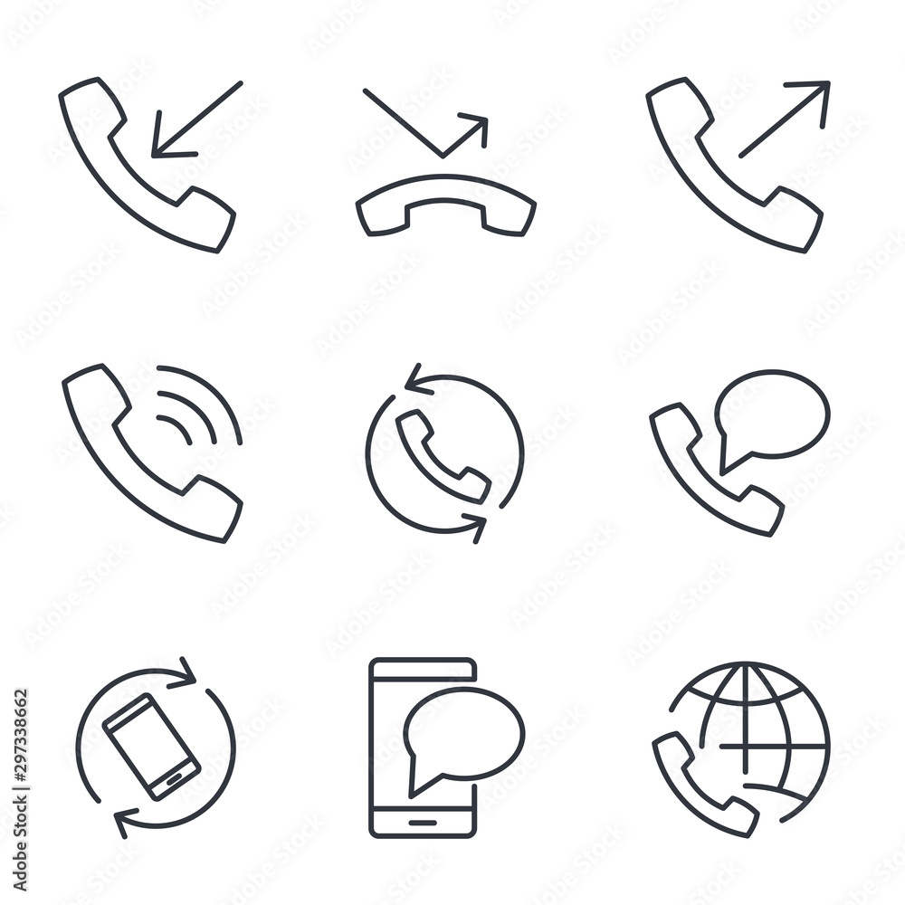 Poster simple set communication icon template color editable. communication support and more symbol vector 