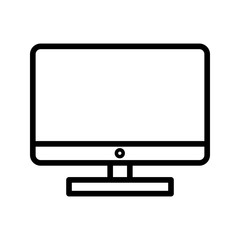 LCD Vector Icon White Background