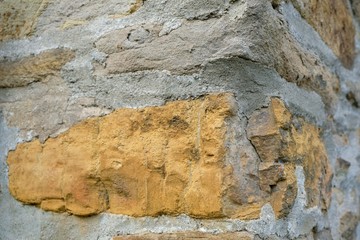 Hauswand aus Sandstein Hintergrund