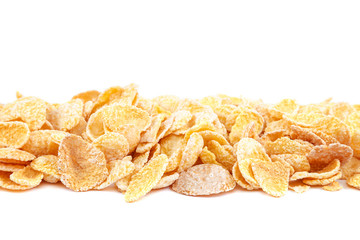 Corn flakes isolated on a white background