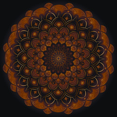  Round pattern, brown shades from iris, dark chocolate to milk.
