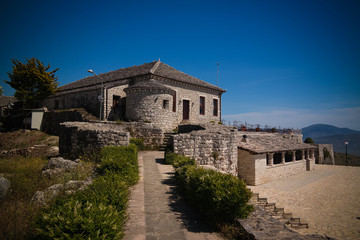 Fototapeta na wymiar Landscape inside the Lekuresi Castle and military bunkers, Saranda, Albania