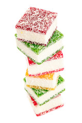 Jelly candy marmalade isolated on white background