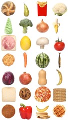 Lovely and healthy fruit with vegetables together