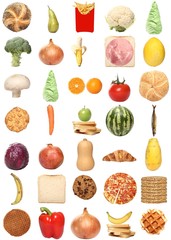 Lovely and healthy fruit with vegetables together